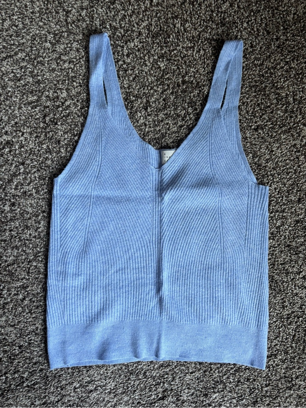 A New Day Sweater Tank w/ Matching Cardigan - Light Blue